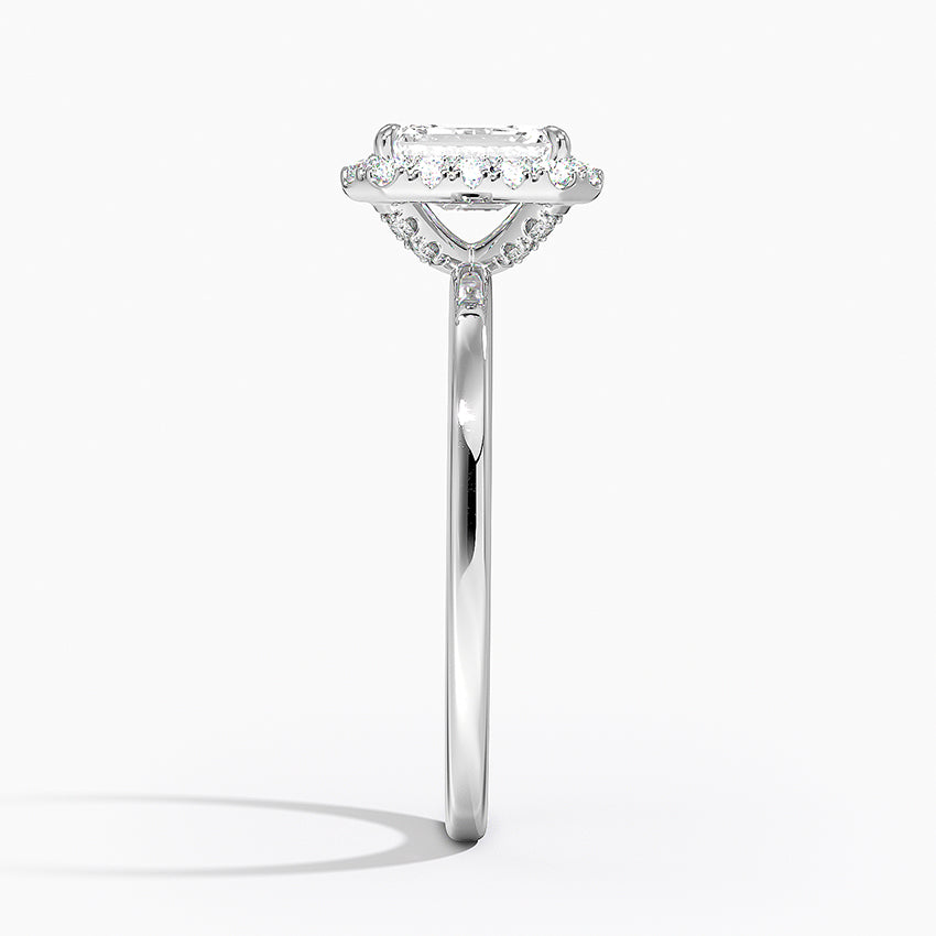 1.25 Karat Emerald Halo Tasarım Tektaş Laboratuvar Pırlanta Yüzük 18K -Ophelia - Bold Diamonds