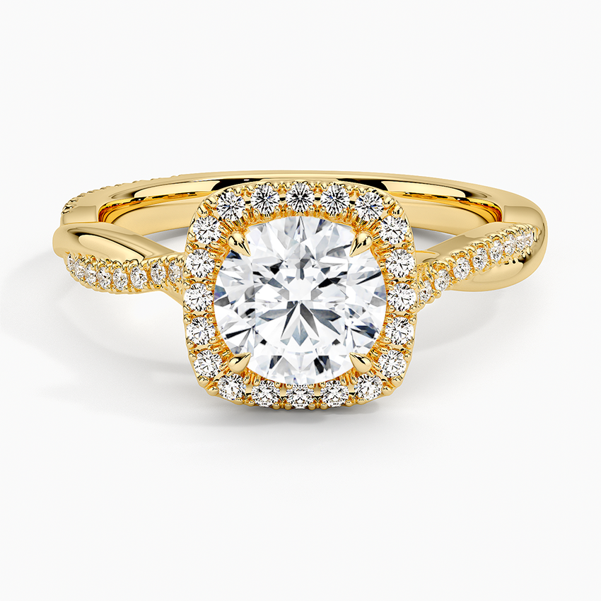 1.25 Karat Halo Tasarım Tektaş Laboratuvar Pırlanta Yüzük 18K -Diamora - Bold Diamonds