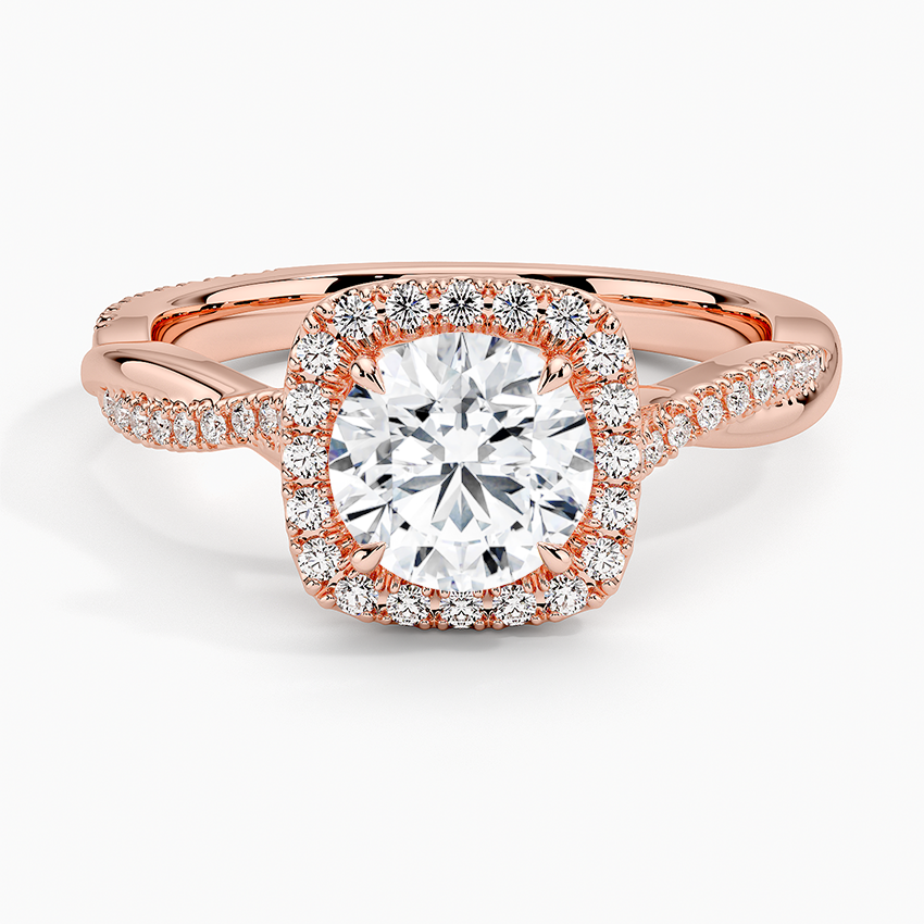 1.25 Karat Halo Tasarım Tektaş Laboratuvar Pırlanta Yüzük 18K -Diamora - Bold Diamonds