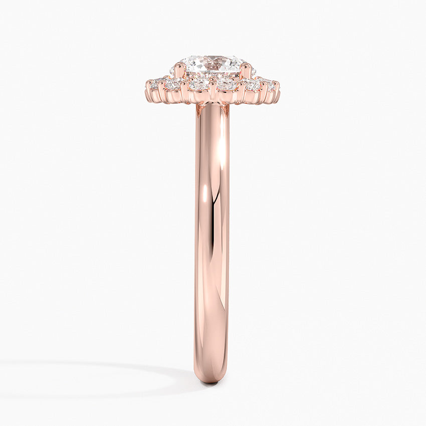 1.25 Karat Halo Tasarım Tektaş Laboratuvar Pırlanta Yüzük 18K -Illumina - Bold Diamonds