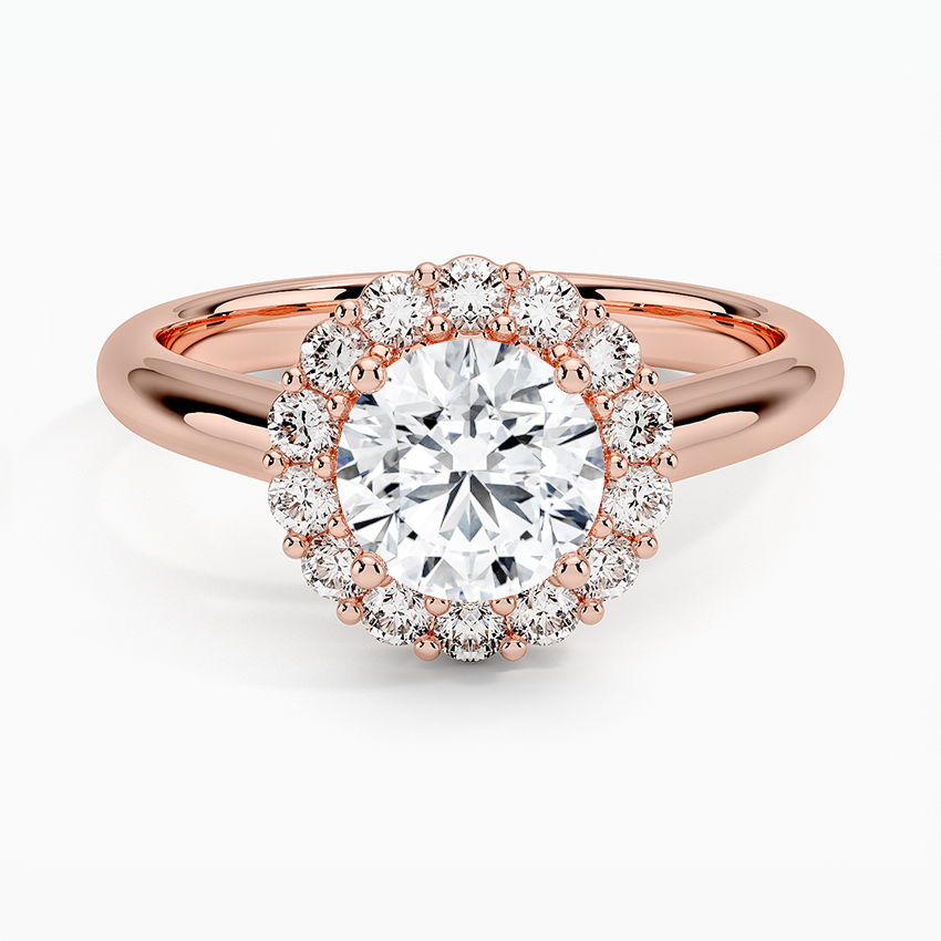 1.25 Karat Halo Tasarım Tektaş Laboratuvar Pırlanta Yüzük 18K -Illumina - Bold Diamonds