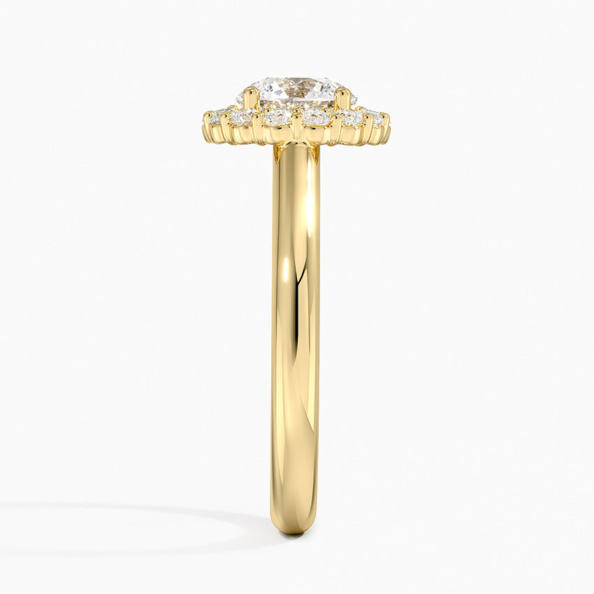 1.25 Karat Halo Tasarım Tektaş Laboratuvar Pırlanta Yüzük 18K -Illumina - Bold Diamonds