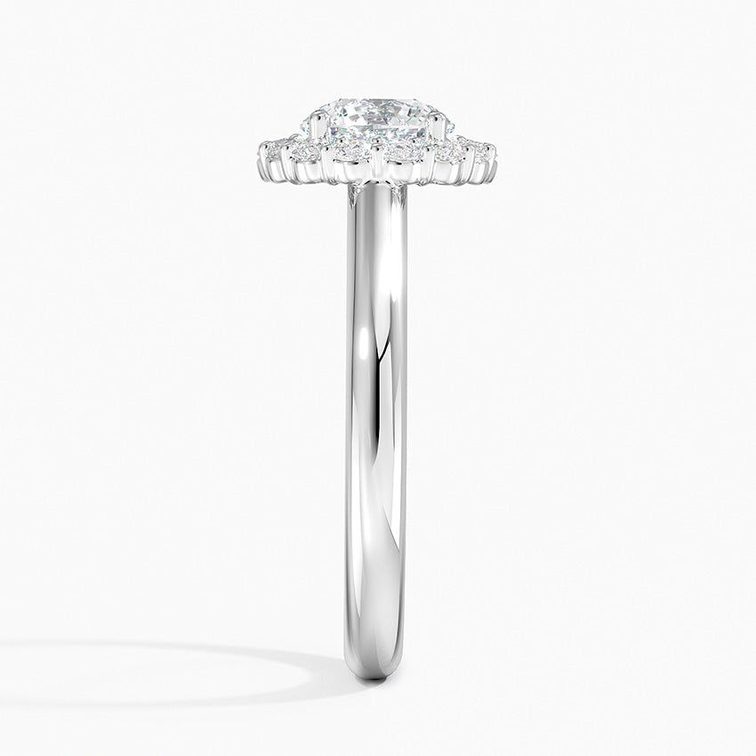 1.25 Karat Halo Tasarım Tektaş Laboratuvar Pırlanta Yüzük 18K -Illumina - Bold Diamonds