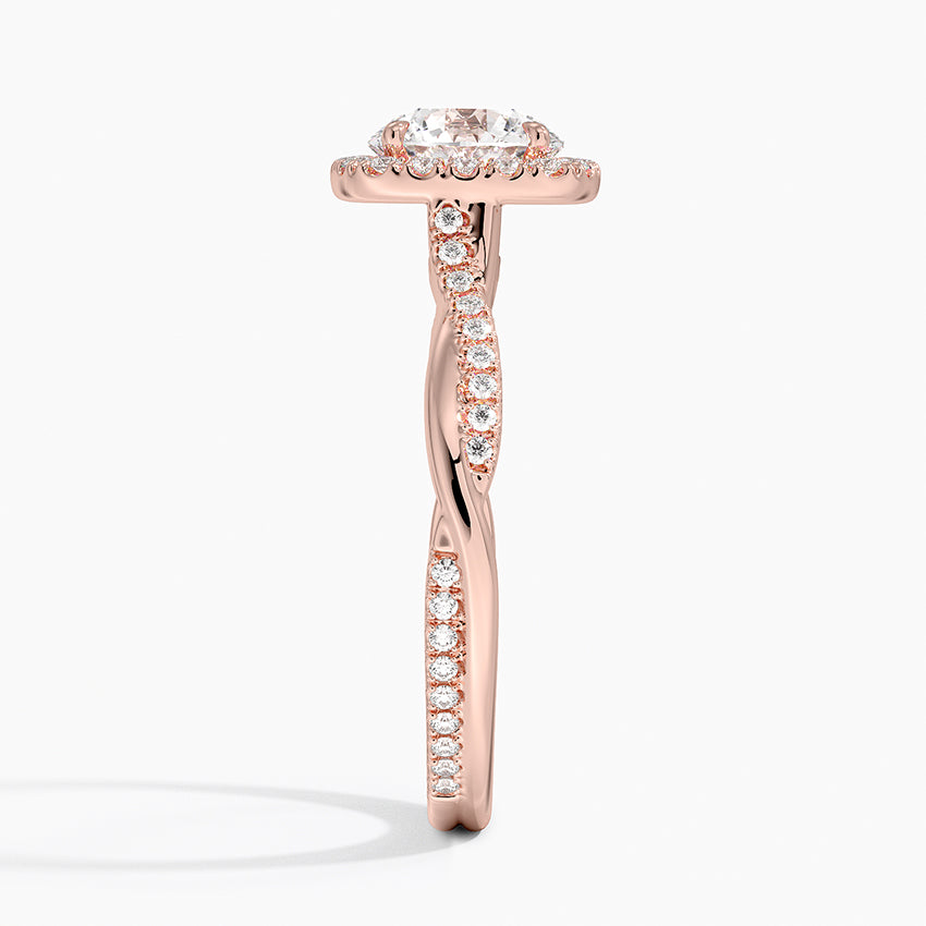 1.25 Karat Halo Tasarım Tektaş Laboratuvar Pırlanta Yüzük 18K -Magnara - Bold Diamonds