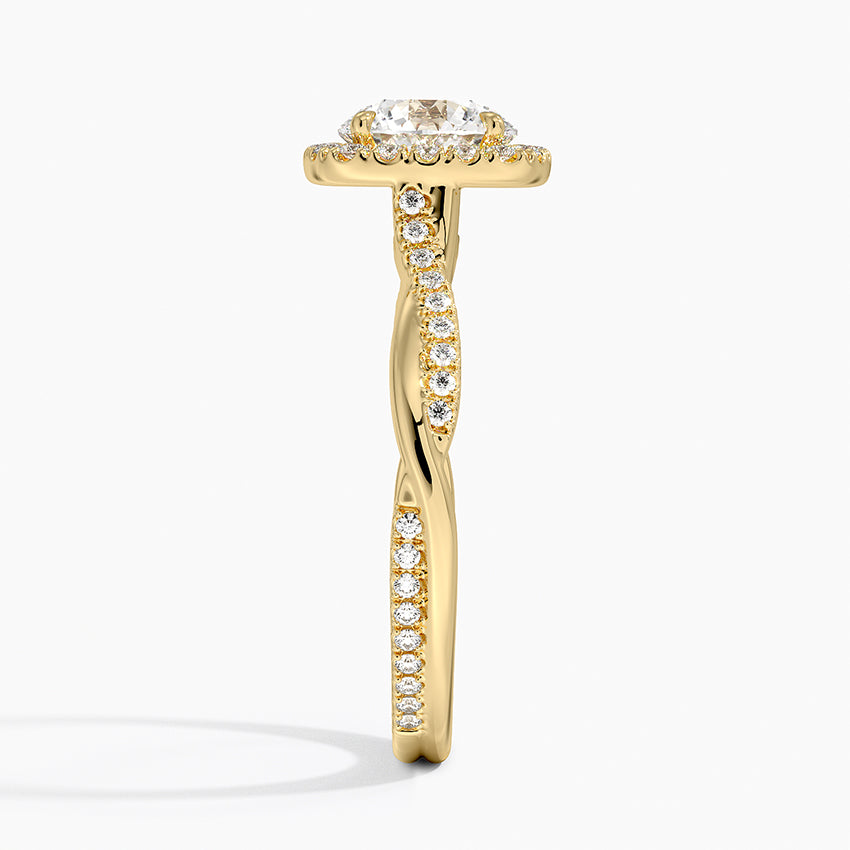 1.25 Karat Halo Tasarım Tektaş Laboratuvar Pırlanta Yüzük 18K -Magnara - Bold Diamonds
