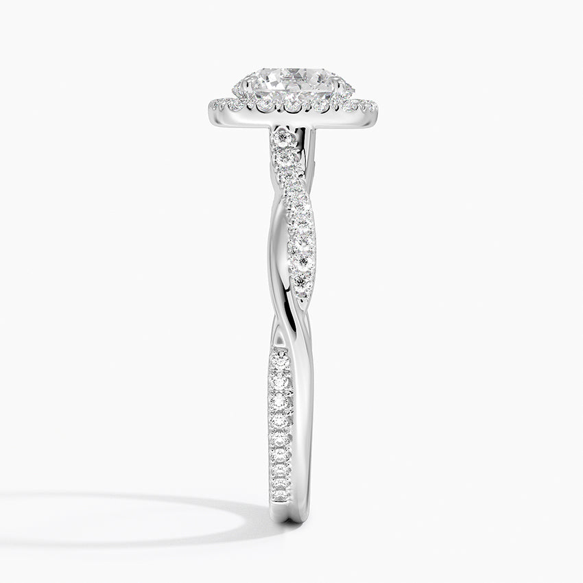 1.25 Karat Halo Tasarım Tektaş Laboratuvar Pırlanta Yüzük 18K -Magnara - Bold Diamonds