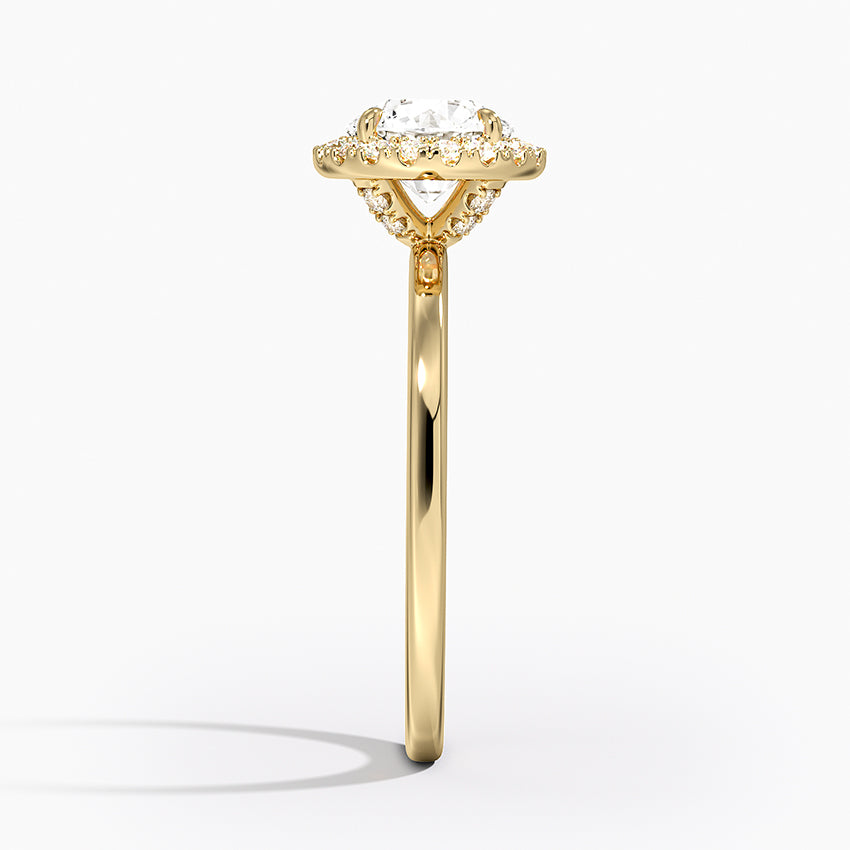1,25 Karat Halo Tasarım Tektaş Laboratuvar Pırlanta Yüzük 18K -Ophelia - Bold Diamonds