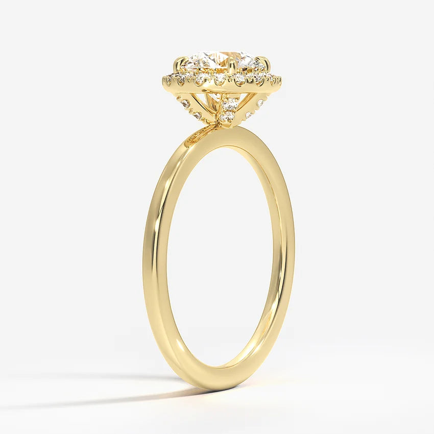 1,25 Karat Halo Tasarım Tektaş Laboratuvar Pırlanta Yüzük 18K -Ophelia - Bold Diamonds