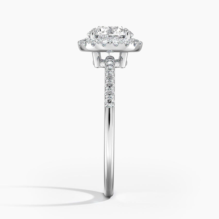 1.25 Karat Halo Tasarım Tektaş Laboratuvar Pırlanta Yüzük 18K -Valora - Bold Diamonds