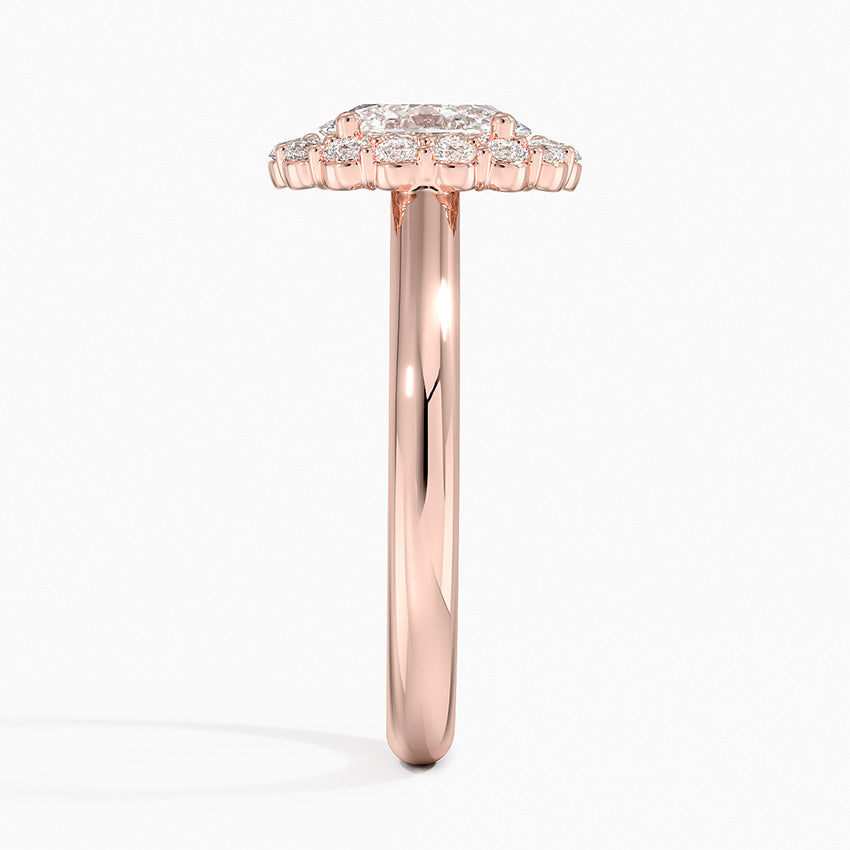 1.25 Karat Oval Halo Tasarım Tektaş Laboratuvar Pırlanta Yüzük 18K -Illumina - Bold Diamonds