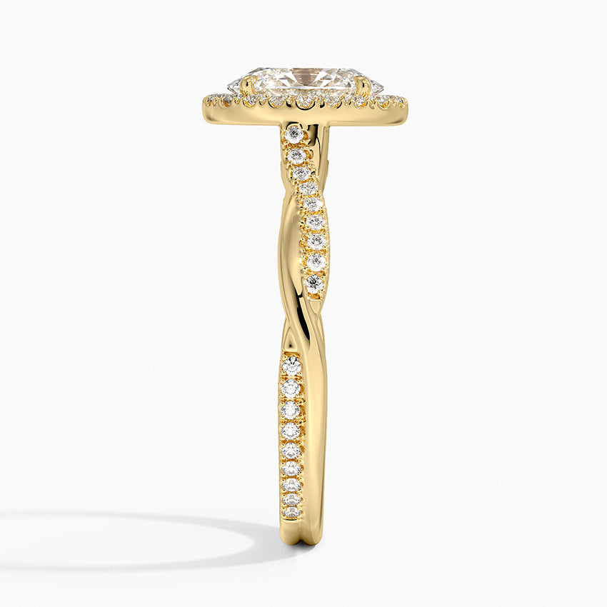 1.25 Karat Oval Halo Tasarım Tektaş Laboratuvar Pırlanta Yüzük 18K -Magnara - Bold Diamonds