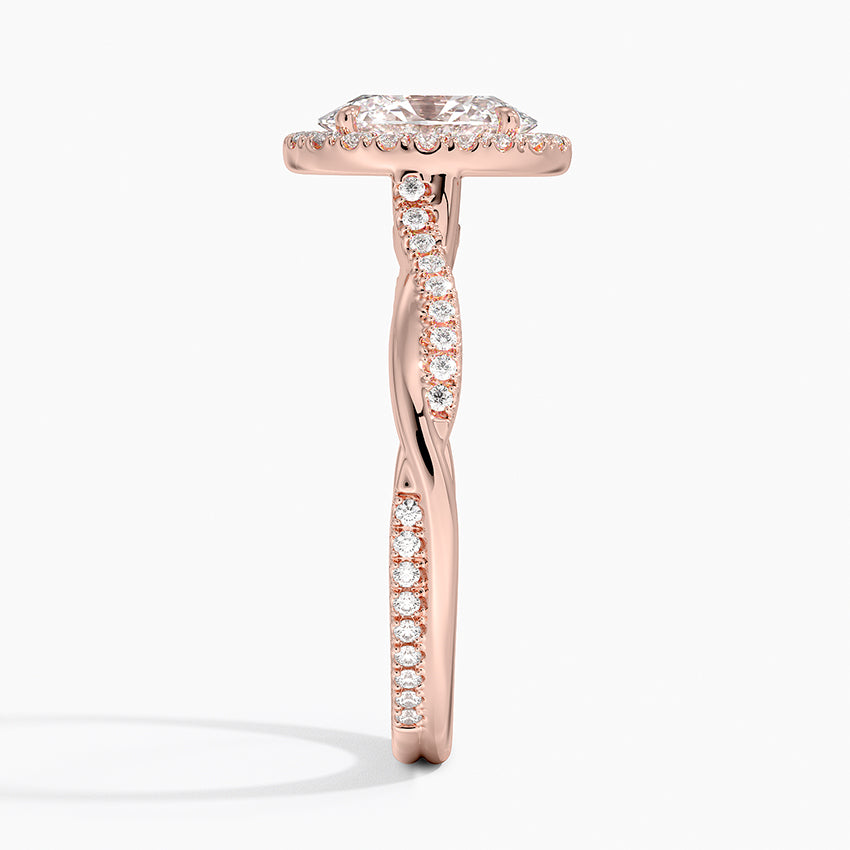 1.25 Karat Oval Halo Tasarım Tektaş Laboratuvar Pırlanta Yüzük 18K -Magnara - Bold Diamonds
