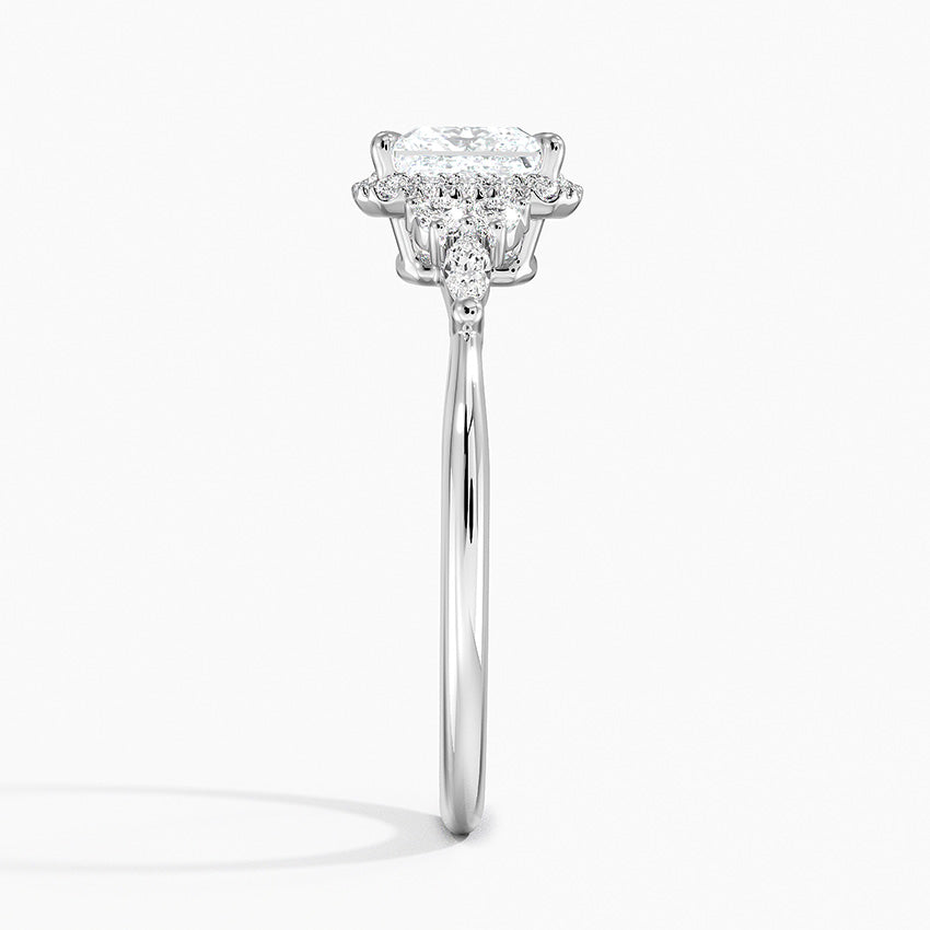 1.25 Karat Prenses Halo Tasarım Tektaş Laboratuvar Pırlanta Yüzük 18K -Amara - Bold Diamonds
