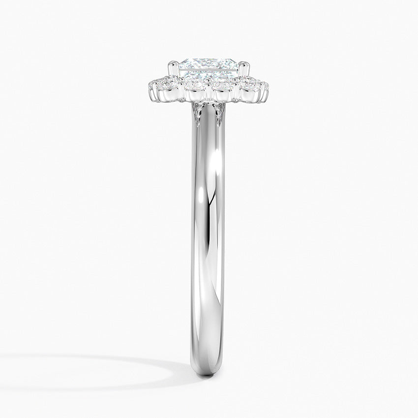 1.25 Karat Prenses Halo Tasarım Tektaş Laboratuvar Pırlanta Yüzük 18K -Illumina - Bold Diamonds