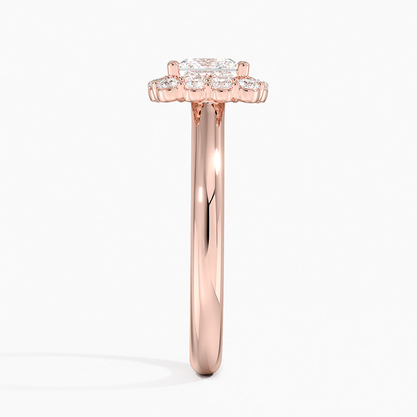 1.25 Karat Prenses Halo Tasarım Tektaş Laboratuvar Pırlanta Yüzük 18K -Illumina - Bold Diamonds