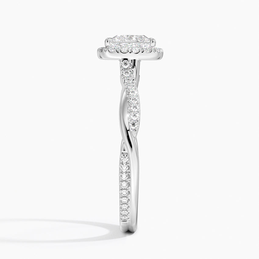 1.25 Karat Prenses Halo Tasarım Tektaş Laboratuvar Pırlanta Yüzük 18K -Magnara - Bold Diamonds