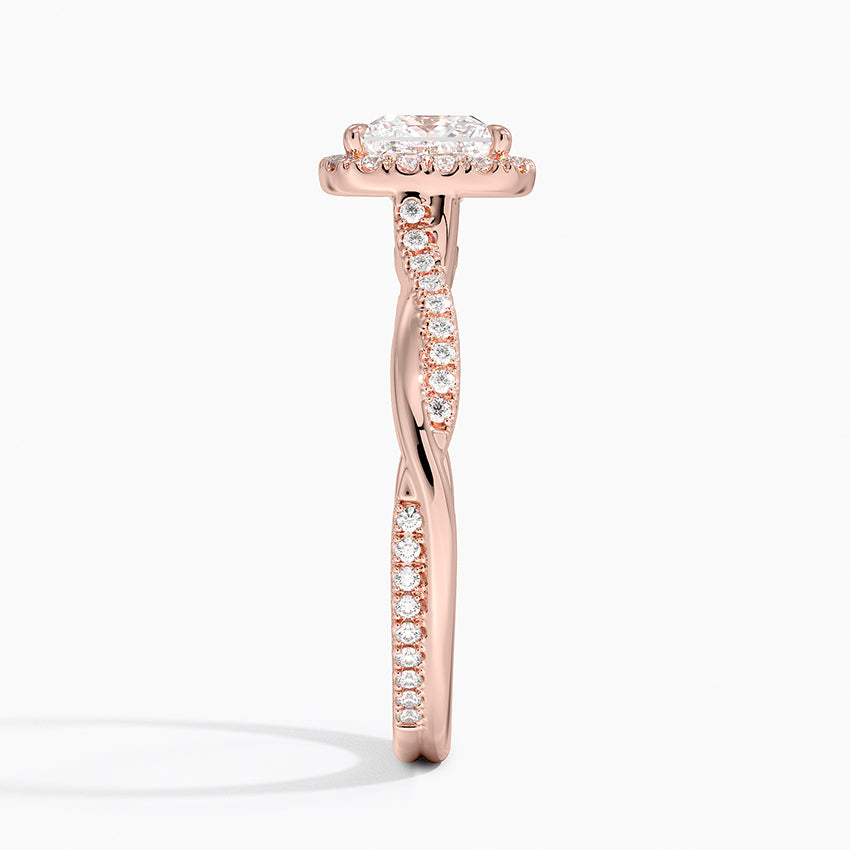 1.25 Karat Prenses Halo Tasarım Tektaş Laboratuvar Pırlanta Yüzük 18K -Magnara - Bold Diamonds