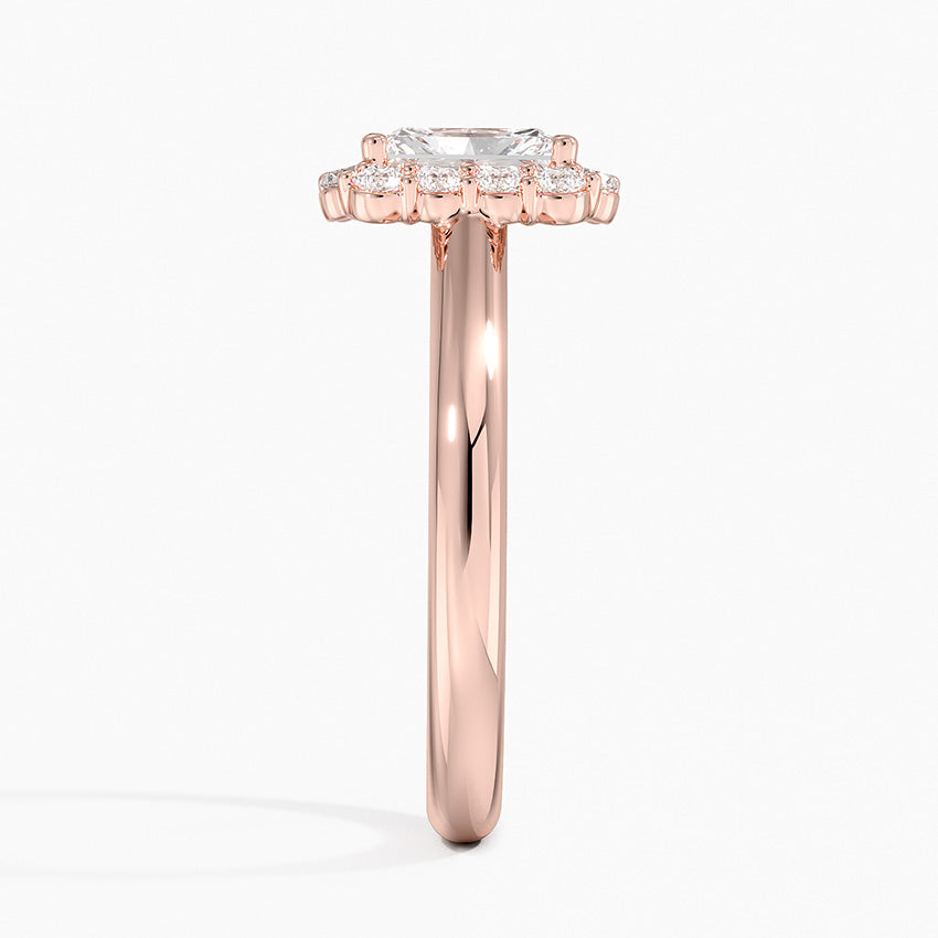 1.25 Karat Radiant Halo Tasarım Tektaş Laboratuvar Pırlanta Yüzük 18K -Illumina - Bold Diamonds