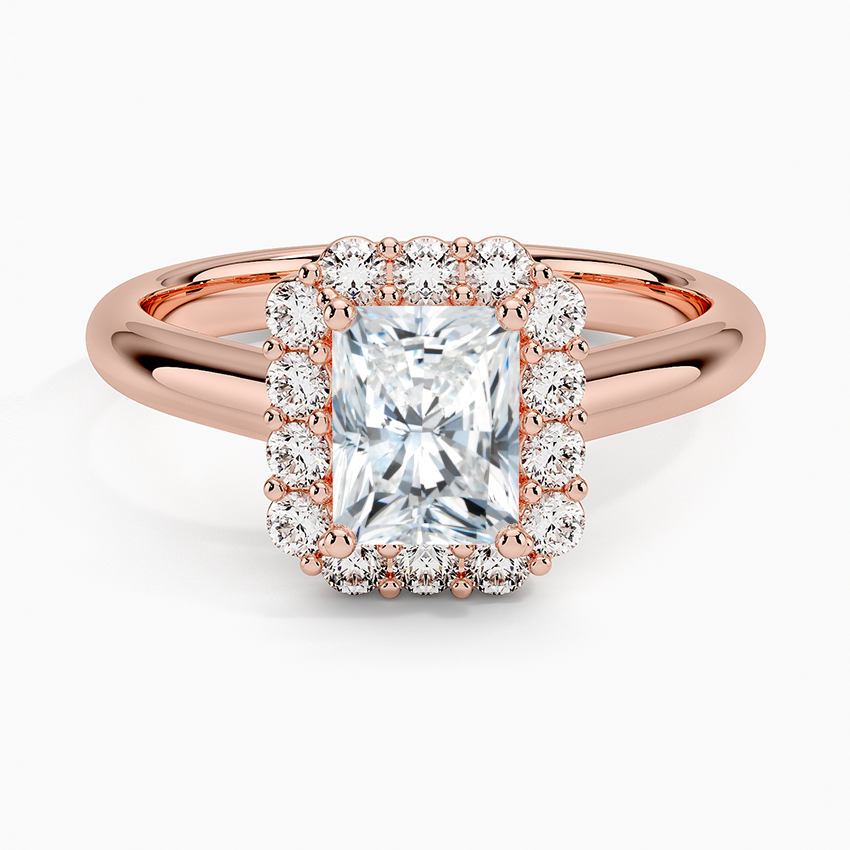 1.25 Karat Radiant Halo Tasarım Tektaş Laboratuvar Pırlanta Yüzük 18K -Illumina - Bold Diamonds