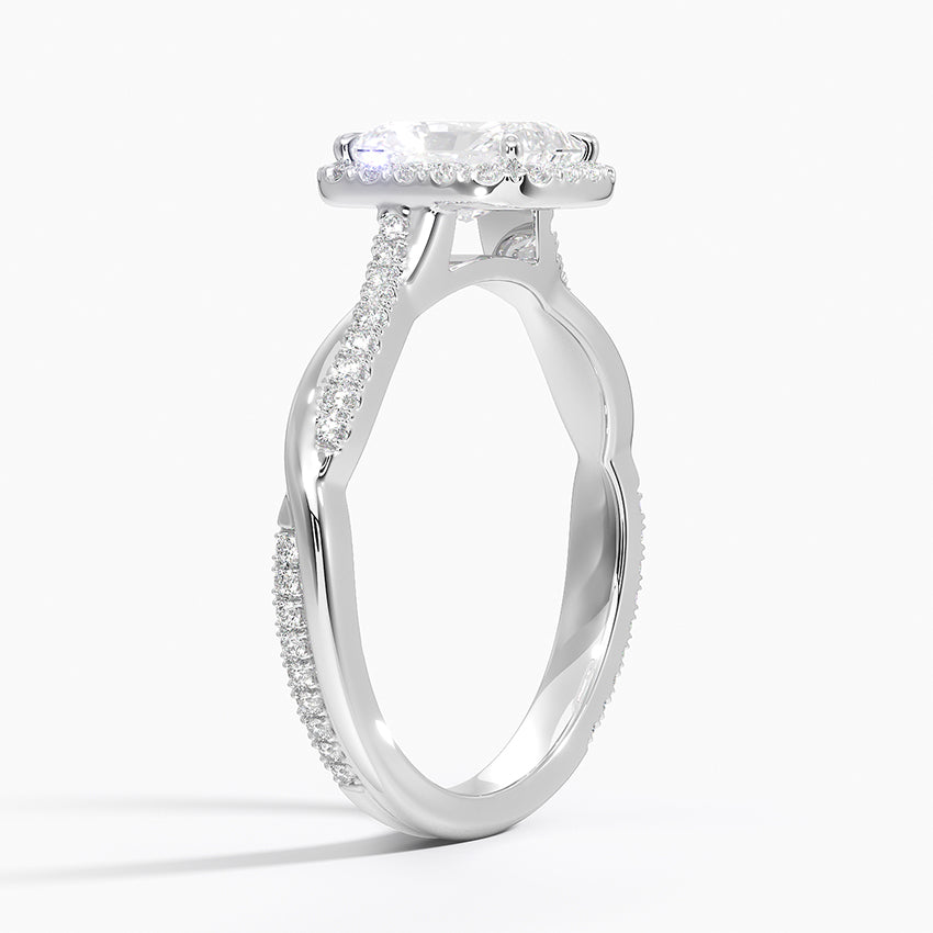 1.25 Karat Radiant Halo Tasarım Tektaş Laboratuvar Pırlanta Yüzük 18K -Magnara - Bold Diamonds