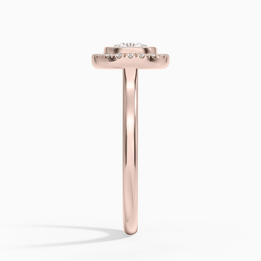 1,30 Karat Cushion Halo Tasarım Tektaş Laboratuvar Pırlanta Yüzük 18K - Eterna - Bold Diamonds