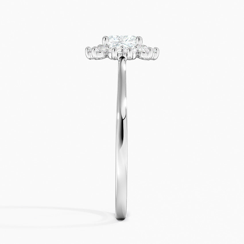 1,30 Karat Cushion Halo Tasarım Tektaş Laboratuvar Pırlanta Yüzük 18K -Vespera - Bold Diamonds