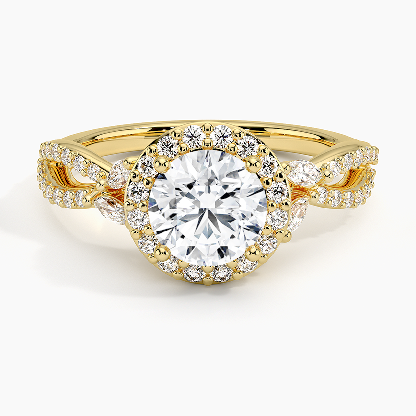 1.30 Karat Halo Tasarım Tektaş Laboratuvar Pırlanta Yüzük 18K -Coronae - Bold Diamonds
