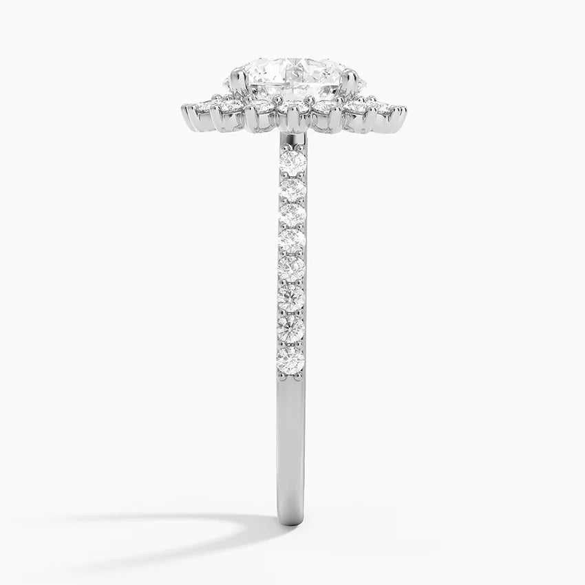 1,30 Karat Halo Tasarım Tektaş Laboratuvar Pırlanta Yüzük 18K - Seraphina - Bold Diamonds
