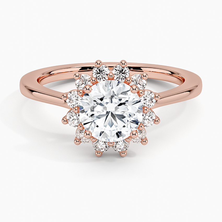 1,30 Karat Halo Tasarım Tektaş Laboratuvar Pırlanta Yüzük 18K -Vespera - Bold Diamonds