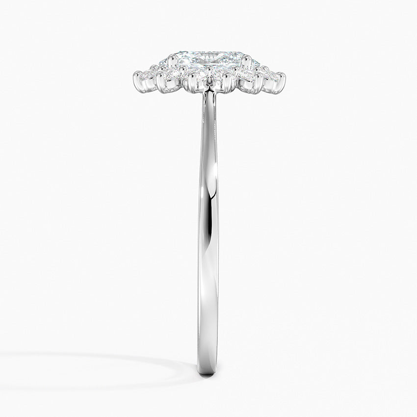 1,30 Karat Oval Halo Tasarım Tektaş Laboratuvar Pırlanta Yüzük 18K -Vespera - Bold Diamonds