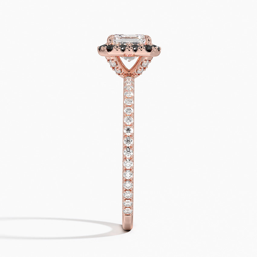 1.40 Karat Asscher Halo Tasarım Tektaş Laboratuvar Pırlanta Yüzük 18k -Halora - Bold Diamonds