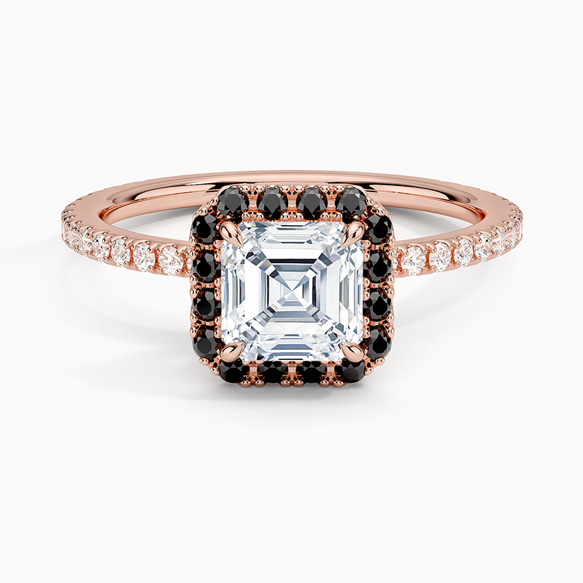 1.40 Karat Asscher Halo Tasarım Tektaş Laboratuvar Pırlanta Yüzük 18k -Halora - Bold Diamonds
