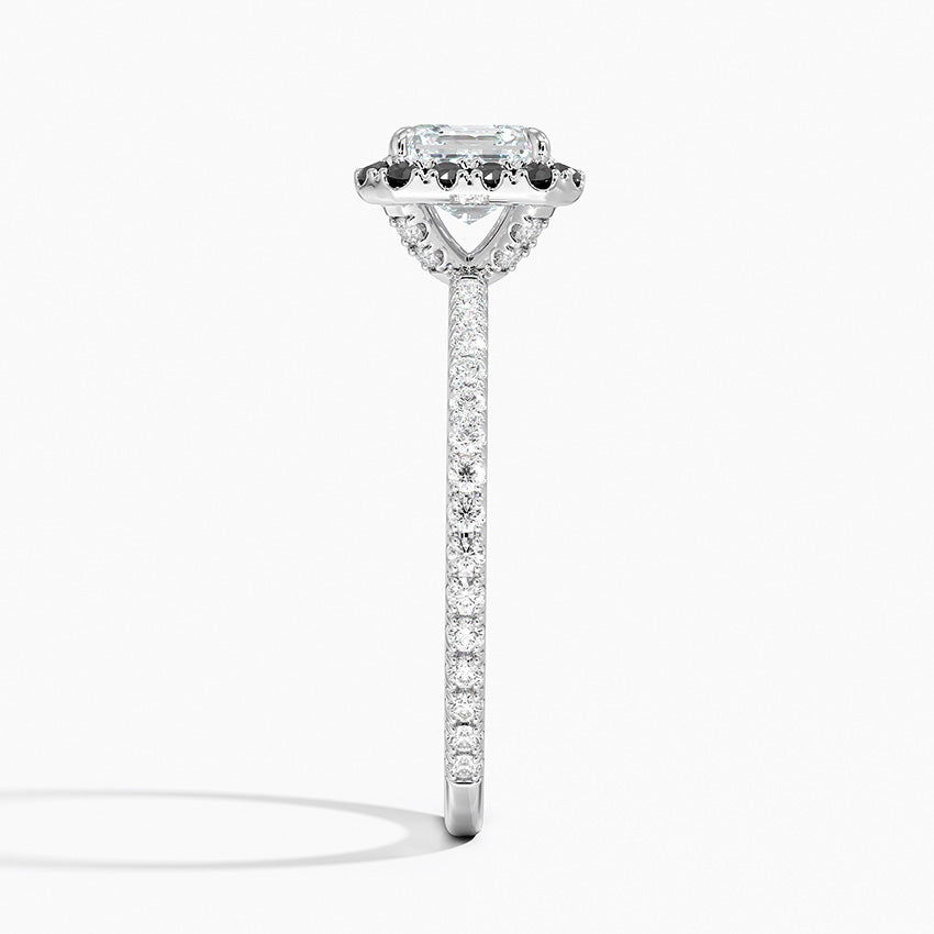 1.40 Karat Asscher Halo Tasarım Tektaş Laboratuvar Pırlanta Yüzük 18k -Halora - Bold Diamonds