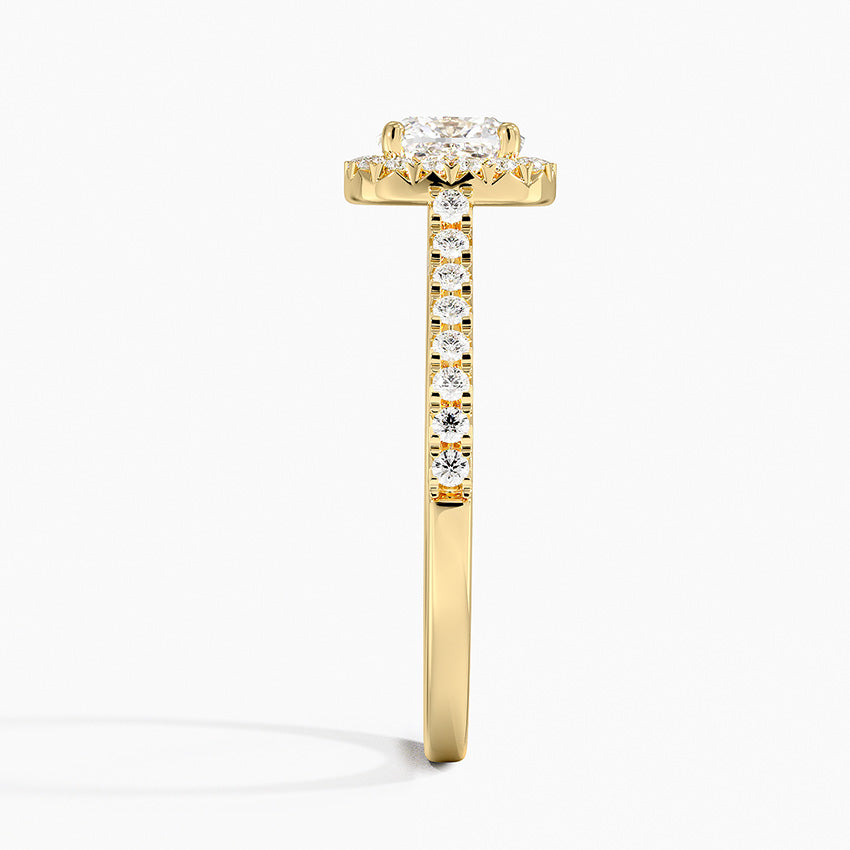 1.40 Karat Cushion Halo Tasarım Tektaş Laboratuvar Pırlanta Yüzük 18k -Astrala - Bold Diamonds