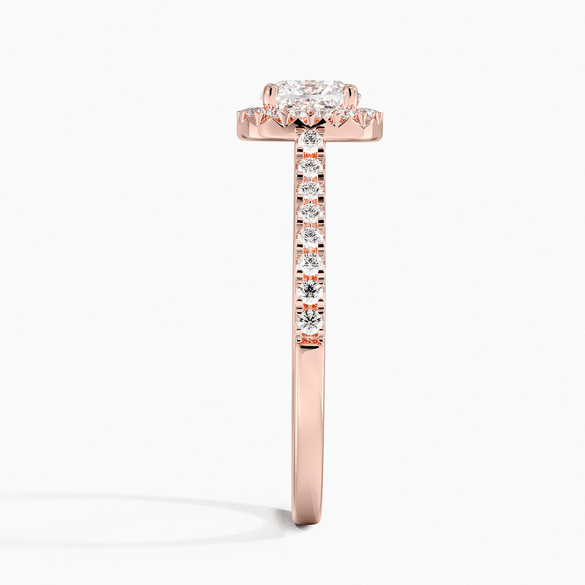 1.40 Karat Cushion Halo Tasarım Tektaş Laboratuvar Pırlanta Yüzük 18k -Astrala - Bold Diamonds