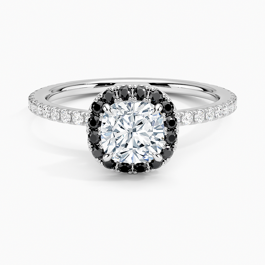 1.40 Karat Cushion Halo Tasarım Tektaş Laboratuvar Pırlanta Yüzük 18k -Halora - Bold Diamonds