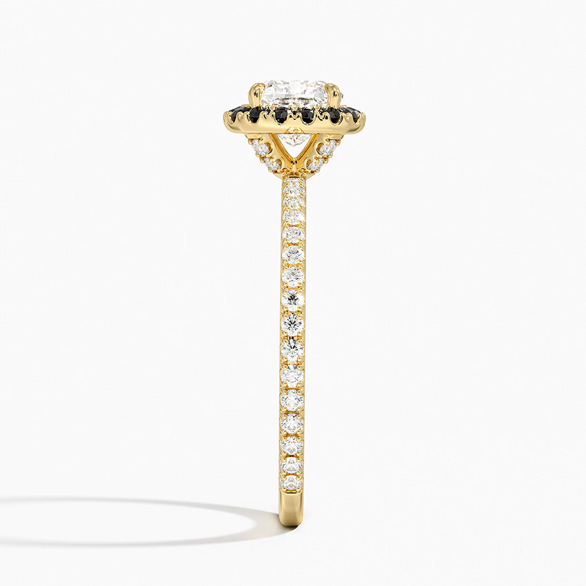 1.40 Karat Cushion Halo Tasarım Tektaş Laboratuvar Pırlanta Yüzük 18k -Halora - Bold Diamonds