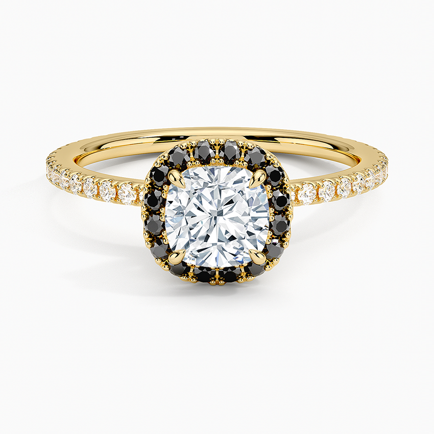 1.40 Karat Cushion Halo Tasarım Tektaş Laboratuvar Pırlanta Yüzük 18k -Halora - Bold Diamonds