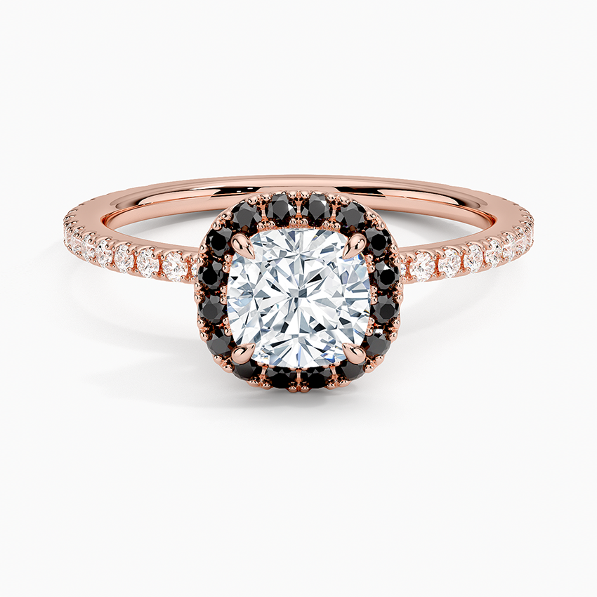 1.40 Karat Cushion Halo Tasarım Tektaş Laboratuvar Pırlanta Yüzük 18k -Halora - Bold Diamonds