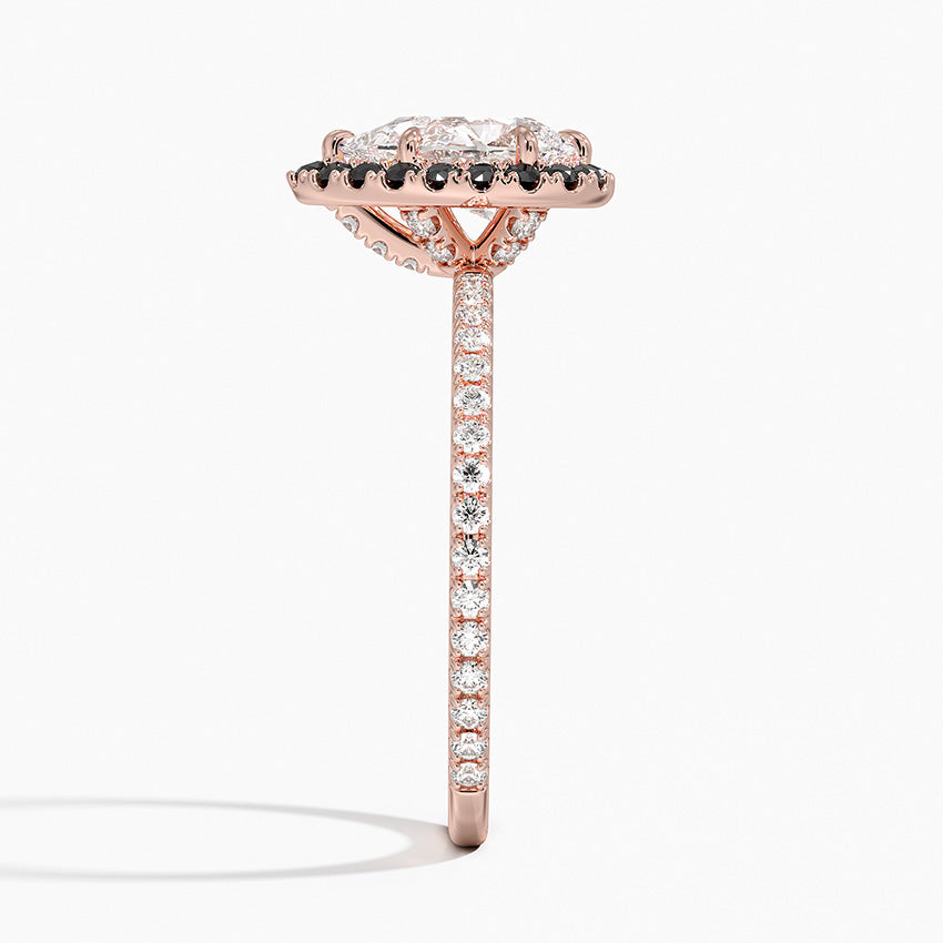 1.40 Karat Damla Halo Tasarım Tektaş Laboratuvar Pırlanta Yüzük 18k -Halora - Bold Diamonds