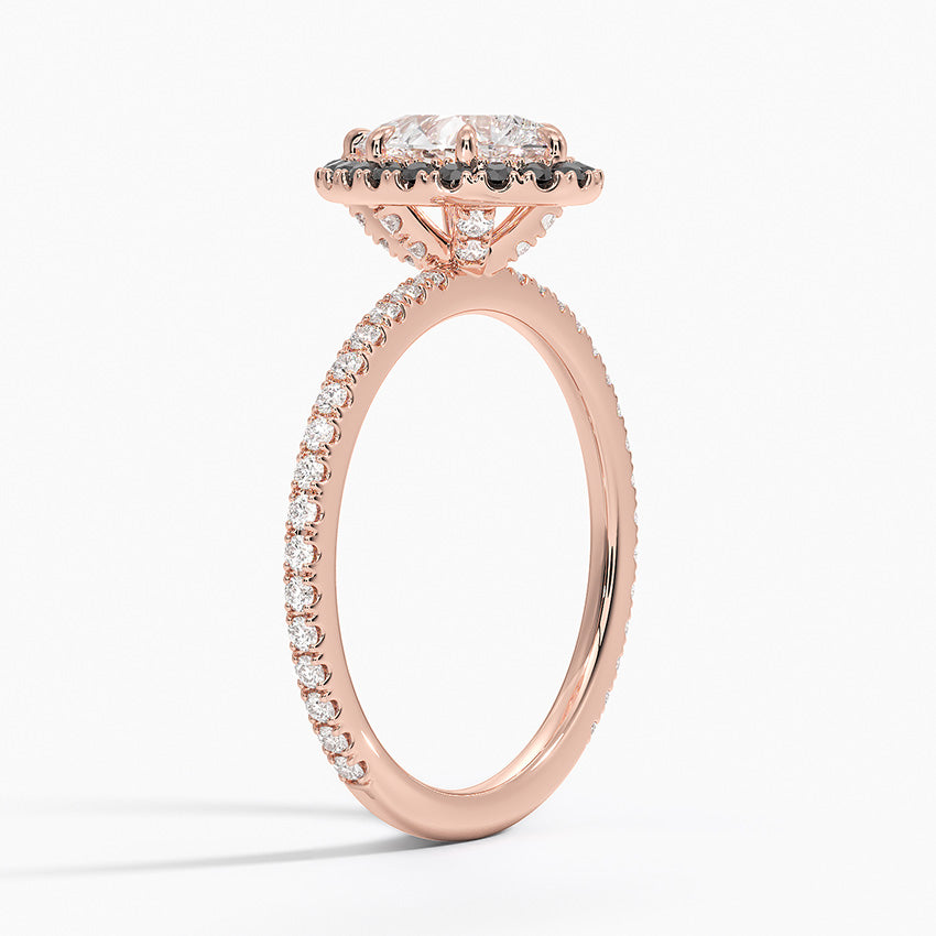 1.40 Karat Damla Halo Tasarım Tektaş Laboratuvar Pırlanta Yüzük 18k -Halora - Bold Diamonds