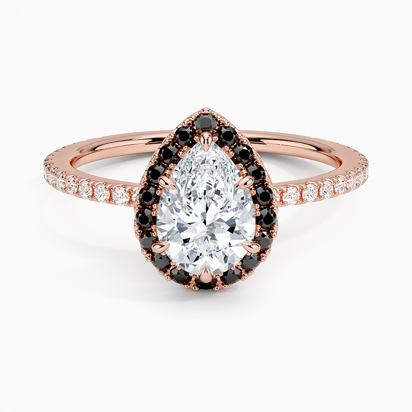 1.40 Karat Damla Halo Tasarım Tektaş Laboratuvar Pırlanta Yüzük 18k -Halora - Bold Diamonds