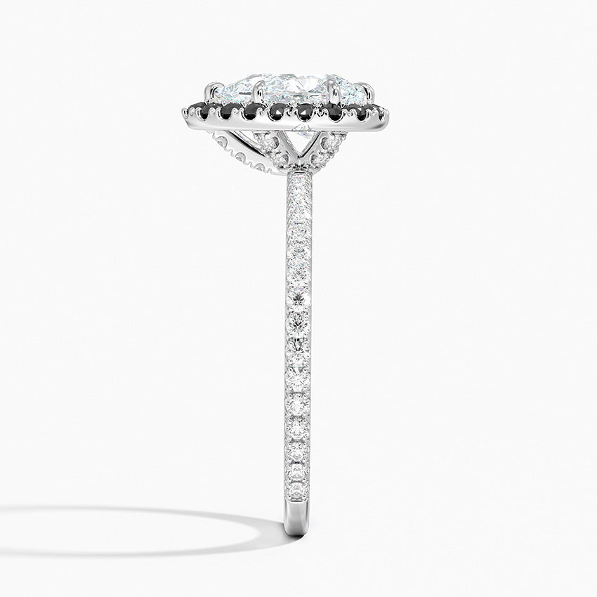 1.40 Karat Damla Halo Tasarım Tektaş Laboratuvar Pırlanta Yüzük 18k -Halora - Bold Diamonds