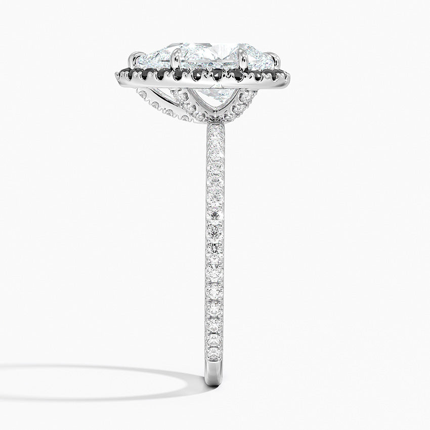 1.40 Karat Damla Halo Tasarım Tektaş Laboratuvar Pırlanta Yüzük 18k -Halora - Bold Diamonds