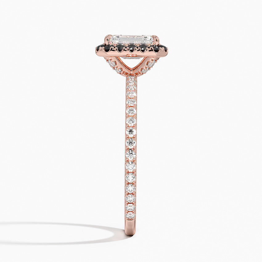 1.40 Karat Emerald Halo Tasarım Tektaş Laboratuvar Pırlanta Yüzük 18k -Halora - Bold Diamonds