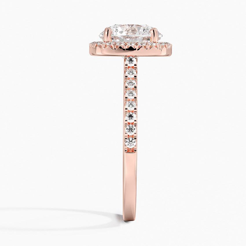 1.40 Karat Halo Tasarım Tektaş Laboratuvar Pırlanta Yüzük 18k -Astrala - Bold Diamonds
