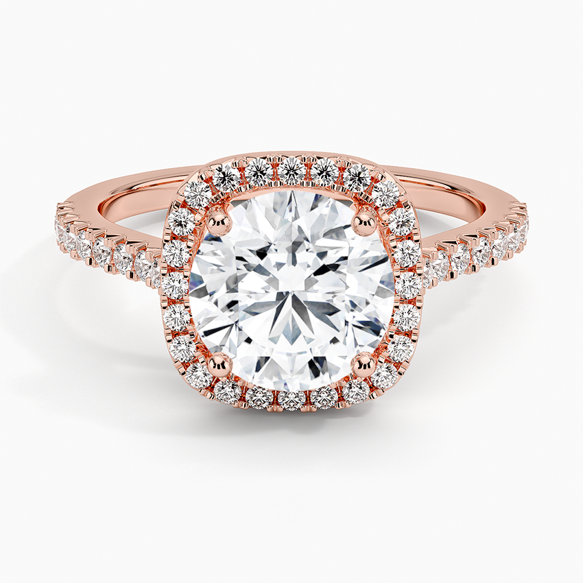 1.40 Karat Halo Tasarım Tektaş Laboratuvar Pırlanta Yüzük 18k -Astrala - Bold Diamonds