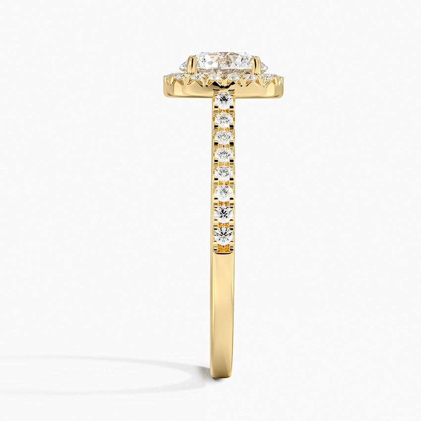 1.40 Karat Halo Tasarım Tektaş Laboratuvar Pırlanta Yüzük 18k -Astrala - Bold Diamonds