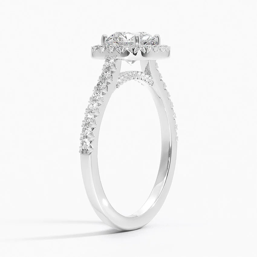 1.40 Karat Halo Tasarım Tektaş Laboratuvar Pırlanta Yüzük 18k -Astrala - Bold Diamonds