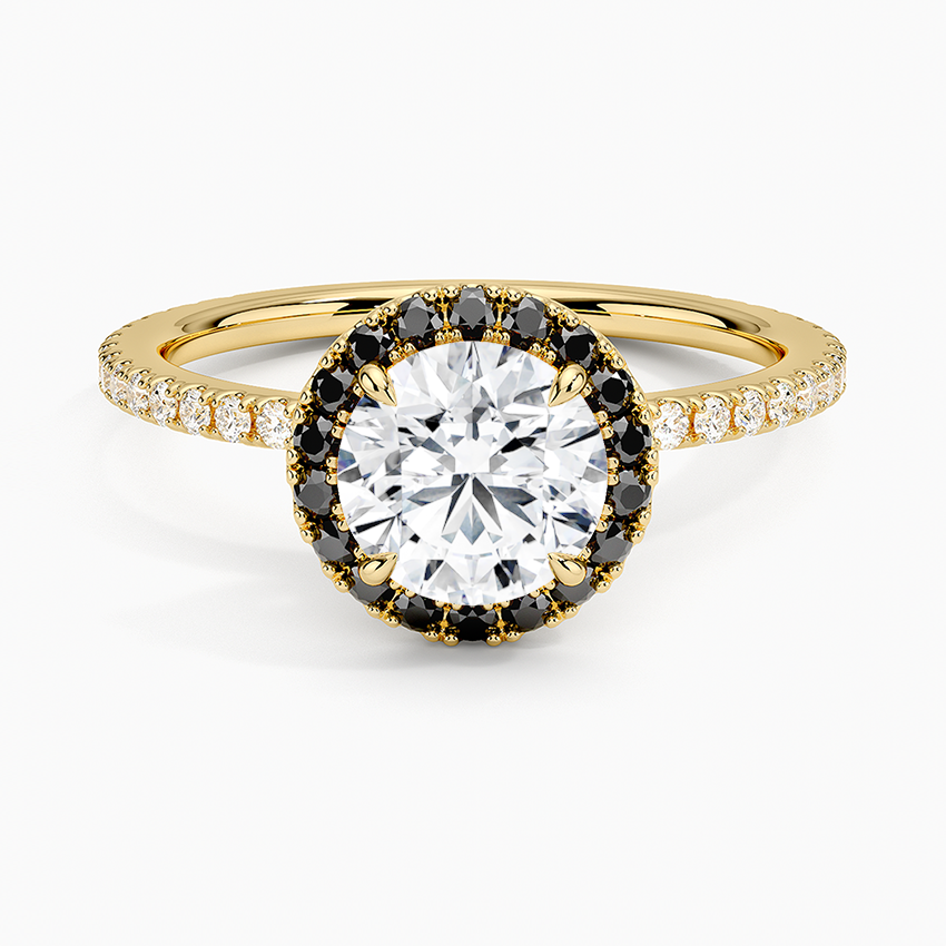 1.40 Karat Halo Tasarım Tektaş Laboratuvar Pırlanta Yüzük 18k -Halora - Bold Diamonds